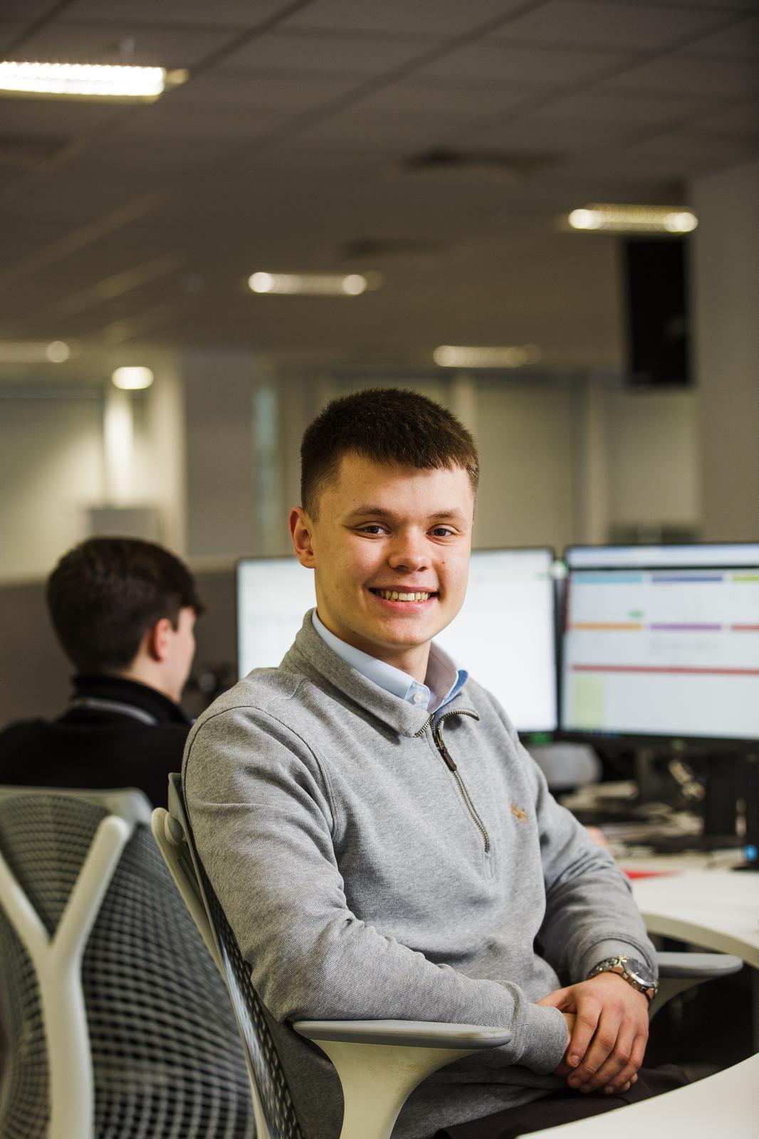 Jakub at the office